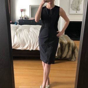 Elie Tahari front zip sheath dress sz 2